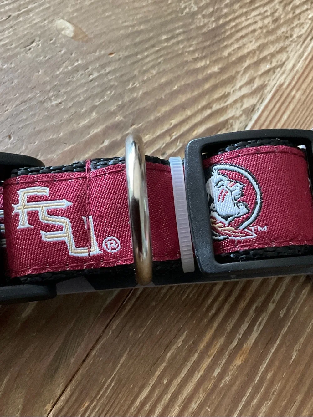 FSU Florida State Seminoles Red Pet Collar with Logo